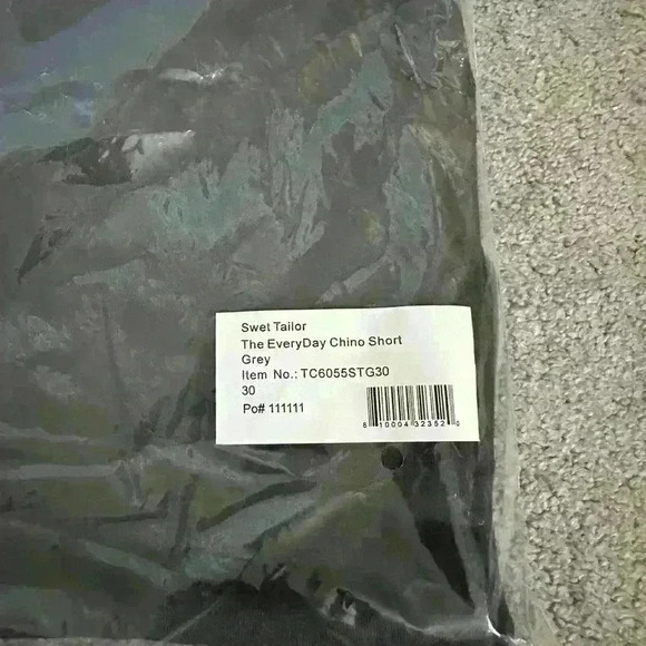 Swet Tailor Men’s The Everyday Chino Short Grey - Picture 10 of 10